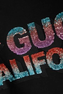 GUCCI Love Parade Verkürztes T-Shirt Aus Baumwoll-Jersey Mit Pailletten ,Schwarz -Gucci Verkäufe w920 q60 31