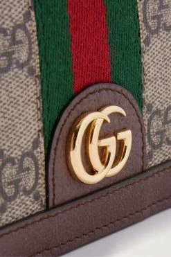GUCCI Ophidia Bedrucktes Portemonnaie Aus Beschichtetem Canvas Mit Besätzen Aus Strukturiertem Leder ,Beige -Gucci Verkäufe w920 q60 3126