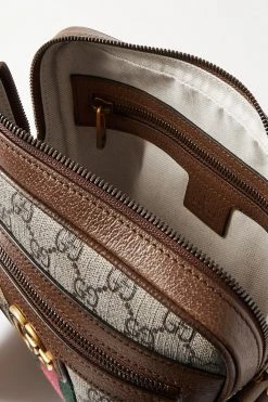 GUCCI Ophidia Kleine Schultertasche Aus Bedrucktem, Beschichtetem Canvas Mit Besatz Aus Strukturiertem Leder ,Beige -Gucci Verkäufe w920 q60 3137