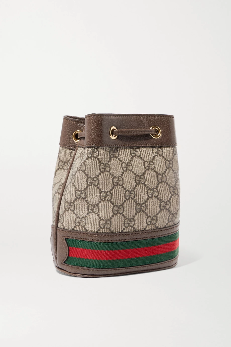 GUCCI Ophidia Mini Beuteltasche Aus Beschichtetem Canvas Mit Print Und Besatz Aus Strukturiertem Leder ,Braun 3 GUCCI Ophidia Mini Beuteltasche Aus Beschichtetem Canvas Mit Print Und Besatz Aus Strukturiertem Leder ,Braun – Bild 3