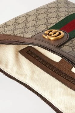 GUCCI Ophidia Bedruckte Schultertasche Aus Beschichtetem Canvas Mit Besätzen Aus Strukturiertem Leder ,Beige -Gucci Verkäufe w920 q60 3168