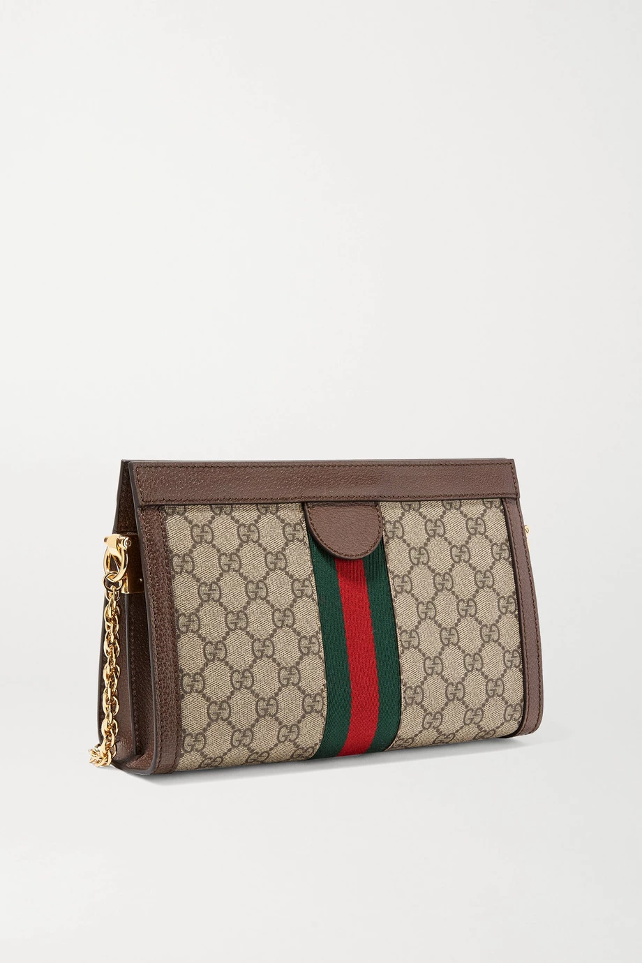 GUCCI Ophidia Bedruckte Schultertasche Aus Beschichtetem Canvas Mit Besätzen Aus Strukturiertem Leder ,Braun 3 GUCCI Ophidia Bedruckte Schultertasche Aus Beschichtetem Canvas Mit Besätzen Aus Strukturiertem Leder ,Braun – Bild 3