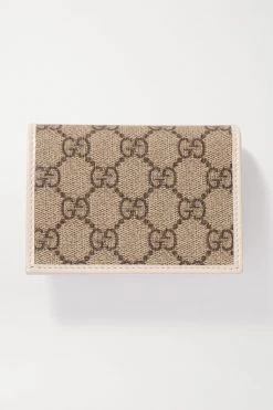 GUCCI Horsebit 1955 Portemonnaie Aus Beschichtetem Canvas Mit Print Und Lederbesätzen ,Weiß -Gucci Verkäufe w920 q60 3199