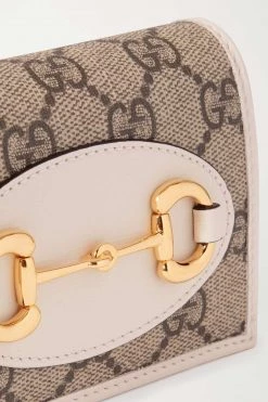GUCCI Horsebit 1955 Portemonnaie Aus Beschichtetem Canvas Mit Print Und Lederbesätzen ,Weiß -Gucci Verkäufe w920 q60 3200