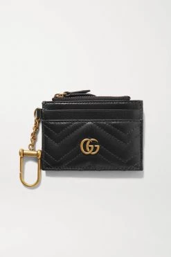 GUCCI GG Marmont Kartenetui Aus Gestepptem Leder ,Schwarz
