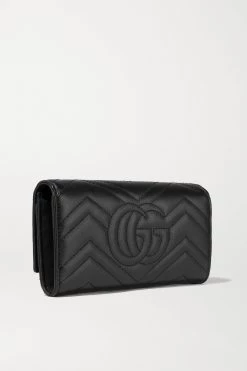 GUCCI GG Marmont Portemonnaie Aus Gestepptem Leder ,Schwarz -Gucci Verkäufe w920 q60 3225