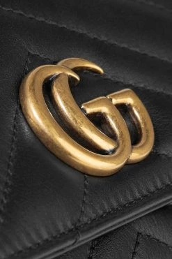 GUCCI GG Marmont Portemonnaie Aus Gestepptem Leder ,Schwarz -Gucci Verkäufe w920 q60 3226