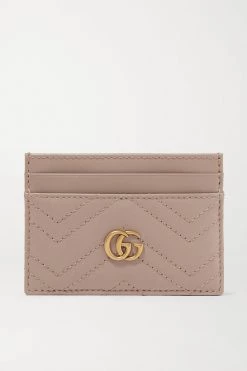 GUCCI GG Marmont Kartenetui Aus Gestepptem Leder ,Pink
