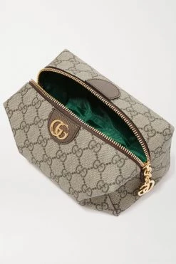 GUCCI Ophidia Mittelgroße Kosmetiktasche Aus Beschichtetem Canvas Mit Print Und Details Aus Strukturiertem Leder ,Beige -Gucci Verkäufe w920 q60 3240