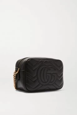 GUCCI GG Marmont Camera Mini Schultertasche Aus Gestepptem Leder ,Schwarz -Gucci Verkäufe w920 q60 3246