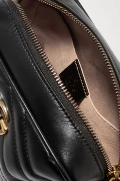 GUCCI GG Marmont Camera Mini Schultertasche Aus Gestepptem Leder ,Schwarz -Gucci Verkäufe w920 q60 3248