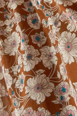 GUCCI Maxikleid Aus Seiden-Twill Mit Blumenprint Und Spitzenbesätzen ,Braun -Gucci Verkäufe w920 q60 325