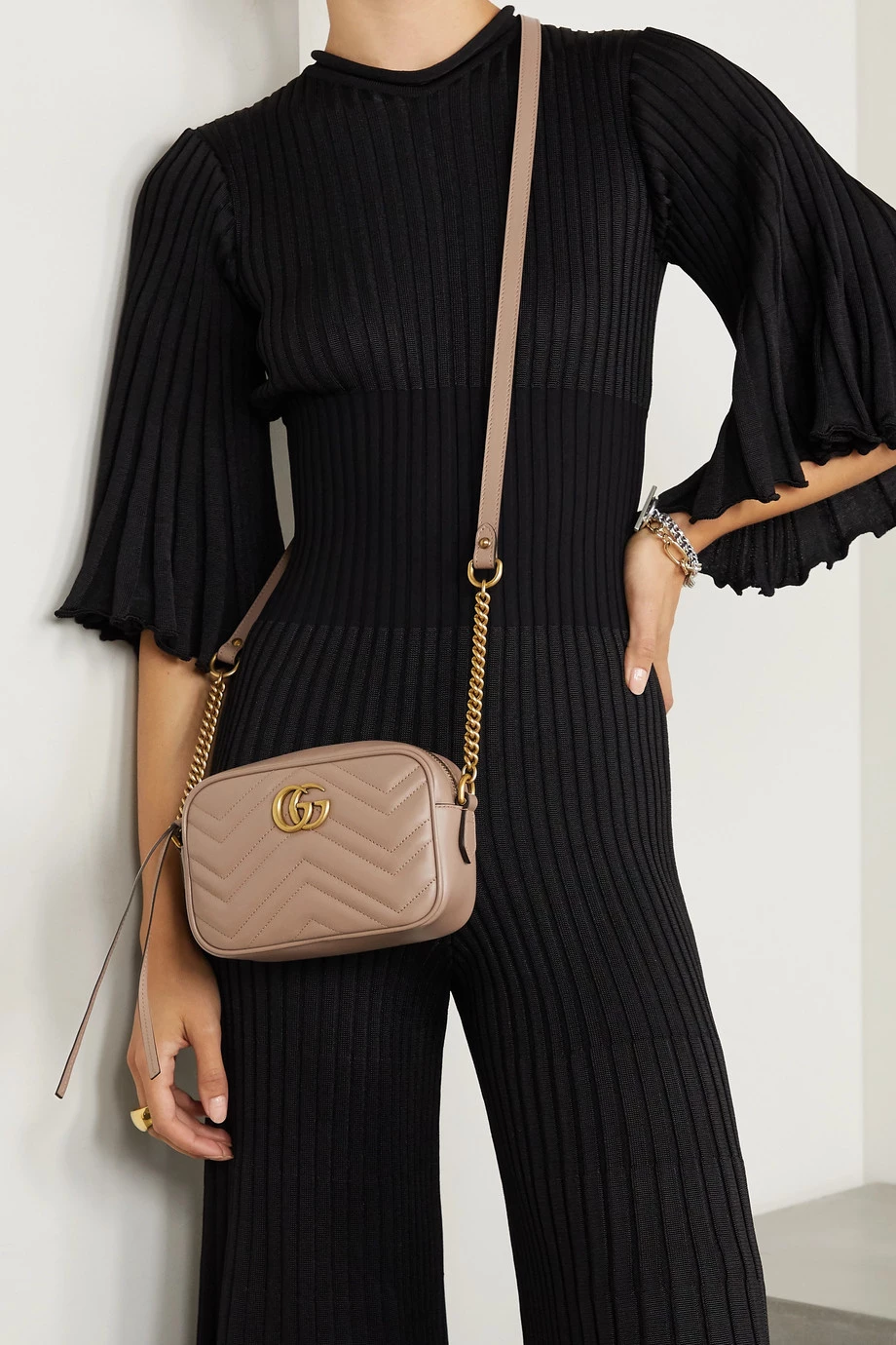 GUCCI GG Marmont Camera Mini Schultertasche Aus Gestepptem Leder ,Altrosa 2 GUCCI GG Marmont Camera Mini Schultertasche Aus Gestepptem Leder ,Altrosa – Bild 2