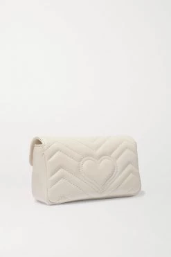 GUCCI GG Marmont Super Mini Schultertasche Aus Gestepptem Leder ,Weiß -Gucci Verkäufe w920 q60 3266