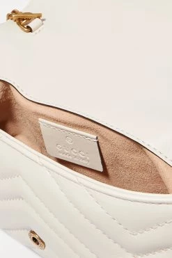 GUCCI GG Marmont Super Mini Schultertasche Aus Gestepptem Leder ,Weiß -Gucci Verkäufe w920 q60 3268