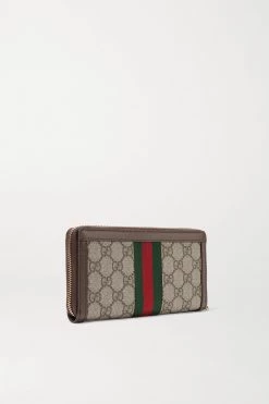 GUCCI Ophidia Bedrucktes Portemonnaie Aus Beschichtetem Canvas Mit Besatz Aus Strukturiertem Leder ,Beige -Gucci Verkäufe w920 q60 3286