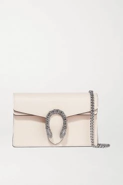 GUCCI + NET SUSTAIN Dionysus Super Mini Schultertasche Aus Strukturiertem Leder ,Weiß