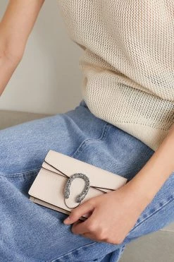 GUCCI + NET SUSTAIN Dionysus Super Mini Schultertasche Aus Strukturiertem Leder ,Weiß -Gucci Verkäufe w920 q60 3303