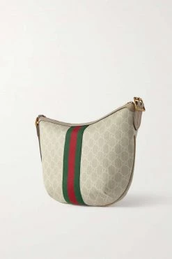 GUCCI Small Schultertasche Aus Beschichtetem Canvas Mit Webstreifen ,Beige -Gucci Verkäufe w920 q60 340