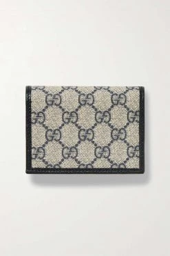 GUCCI Horsebit 1955 Portemonnaie Aus Beschichtetem Canvas Mit Print Und Lederbesätzen ,Navy -Gucci Verkäufe w920 q60 356