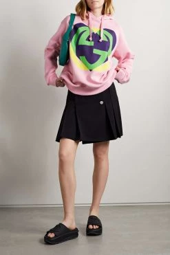 GUCCI Love Parade Hoodie Aus Baumwoll-Jersey Mit Print ,Pink -Gucci Verkäufe w920 q60 363