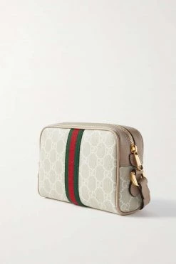 GUCCI Ophidia Bedruckte Schultertasche Aus Beschichtetem Canvas Mit Besätzen Aus Strukturiertem Leder ,Weiß -Gucci Verkäufe w920 q60 372