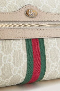 GUCCI Ophidia Bedruckte Schultertasche Aus Beschichtetem Canvas Mit Besätzen Aus Strukturiertem Leder ,Weiß -Gucci Verkäufe w920 q60 373