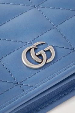 GUCCI GG Marmont 2.0 Portemonnaie Aus Gestepptem Leder ,Blau -Gucci Verkäufe w920 q60 400