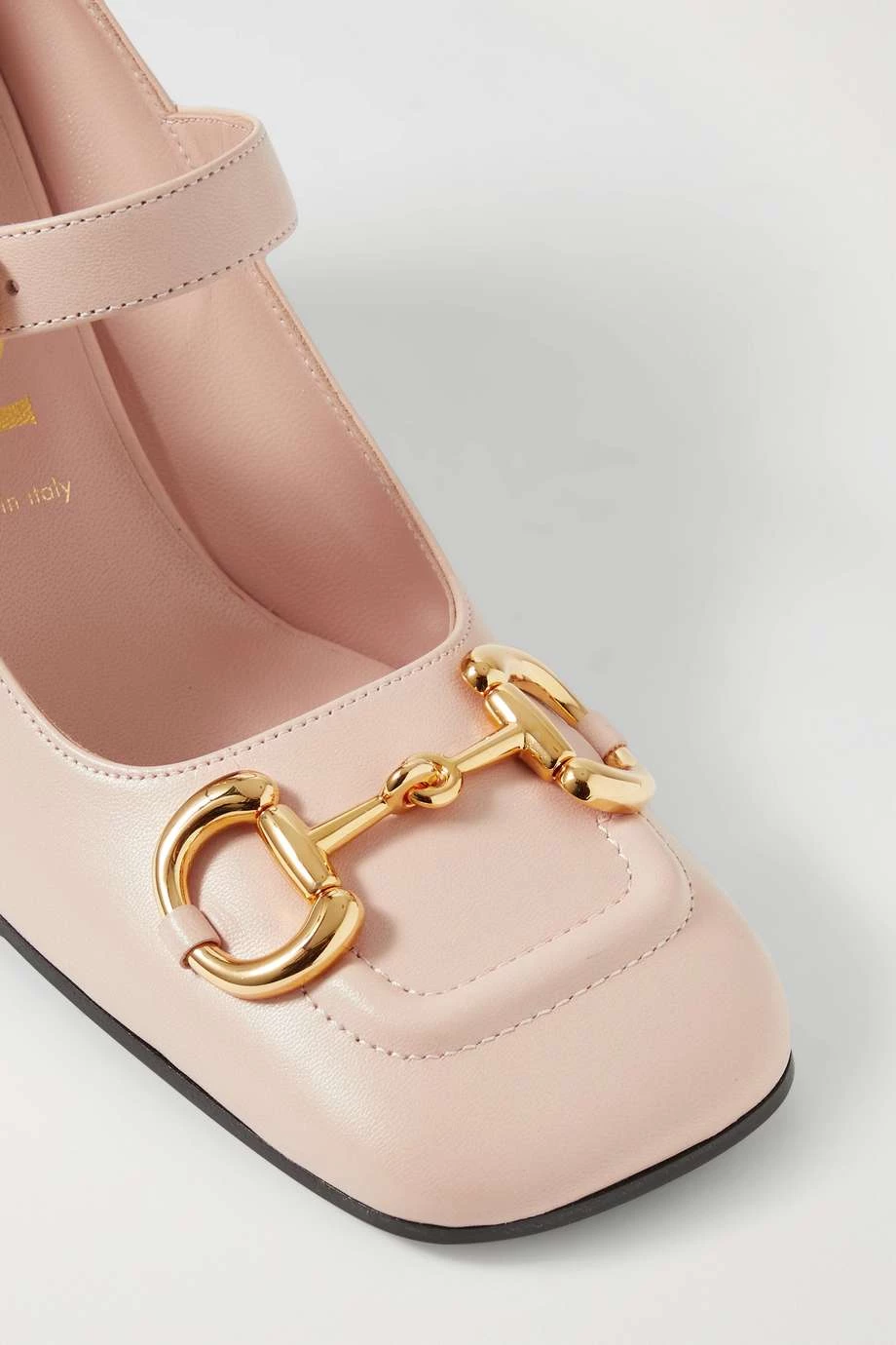 GUCCI Baby Pumps Aus Leder Mit Horsebit-Detail ,Neutral 4 GUCCI Baby Pumps Aus Leder Mit Horsebit-Detail ,Neutral – Bild 4