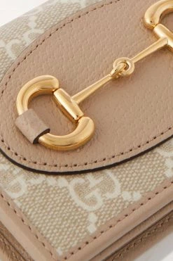 GUCCI Horsebit 1955 Portemonnaie Aus Beschichtetem Canvas Mit Print Und Lederbesätzen ,Weiß -Gucci Verkäufe w920 q60 426