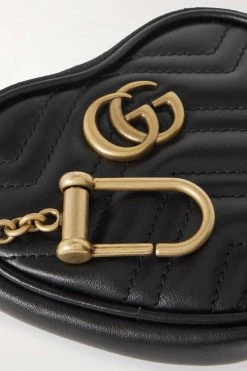 GUCCI GG Marmont 2.0 Münzbeutel Aus Gestepptem Leder ,Schwarz -Gucci Verkäufe w920 q60 431