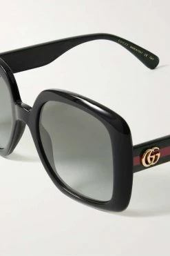 GUCCI EYEWEAR Oversized-Sonnenbrille Mit Eckigem Rahmen Aus Azetat ,Schwarz -Gucci Verkäufe w920 q60 456