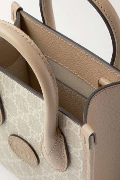 GUCCI GG Supreme Kleine Tote Aus Beschichtetem Canvas Mit Print Und Besätzen Aus Strukturiertem Leder ,Weiß -Gucci Verkäufe w920 q60 470