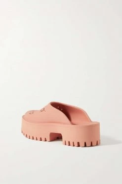GUCCI Elea Mules Aus Perforiertem Gummi Mit Plateau ,Pfirsich -Gucci Verkäufe w920 q60 49