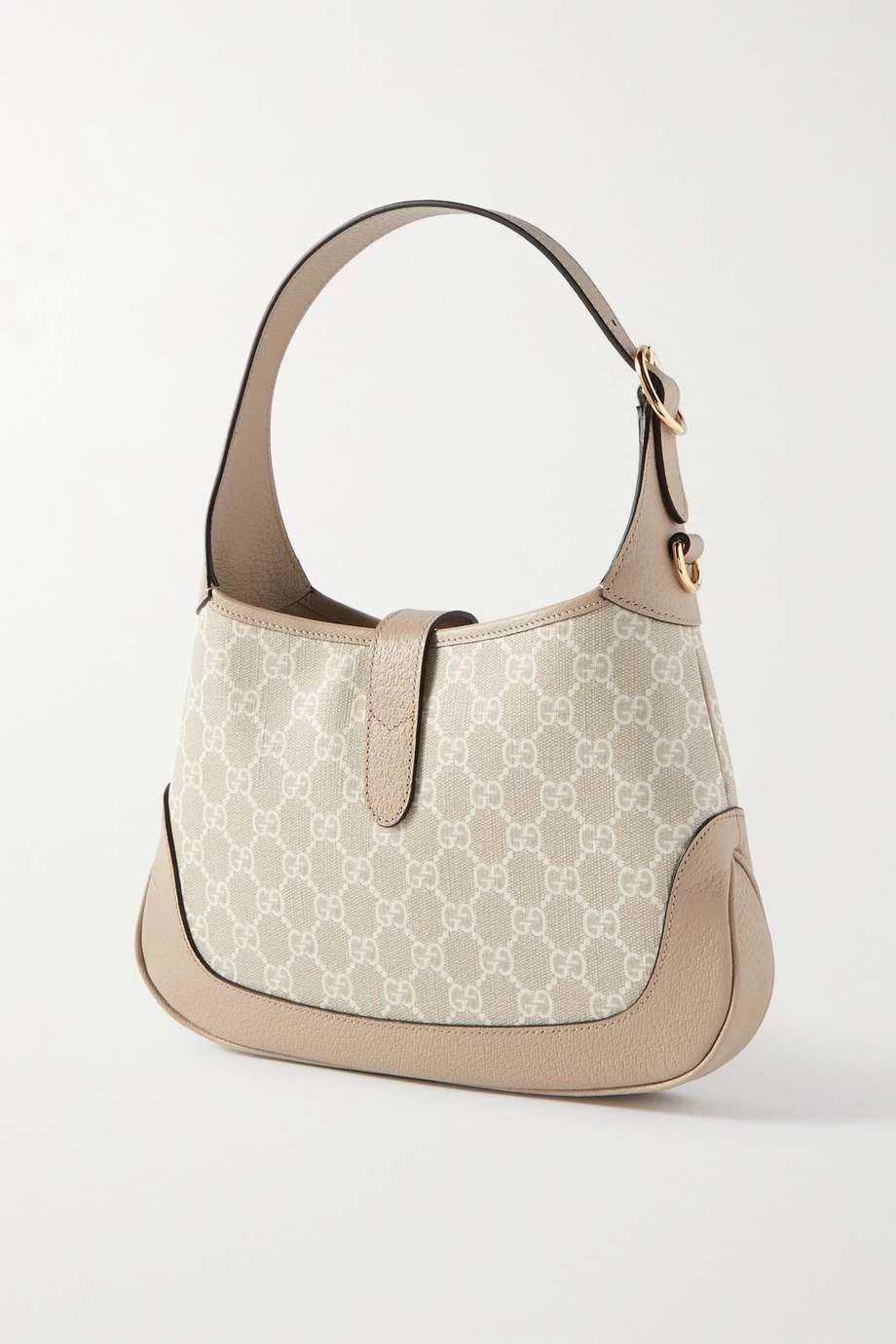 GUCCI Jackie 1961 Kleine Schultertasche Aus Beschichtetem Canvas Und Leder ,Beige 3 GUCCI Jackie 1961 Kleine Schultertasche Aus Beschichtetem Canvas Und Leder ,Beige – Bild 3