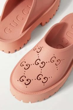 GUCCI Elea Mules Aus Perforiertem Gummi Mit Plateau ,Pfirsich -Gucci Verkäufe w920 q60 50
