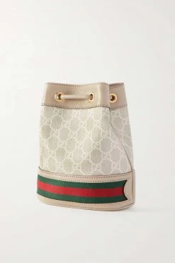 GUCCI Ophidia Mini Beuteltasche Aus Beschichtetem Canvas Mit Print Und Besatz Aus Strukturiertem Leder ,Beige -Gucci Verkäufe w920 q60 500