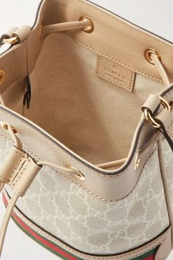 GUCCI Ophidia Mini Beuteltasche Aus Beschichtetem Canvas Mit Print Und Besatz Aus Strukturiertem Leder ,Beige -Gucci Verkäufe w920 q60 502