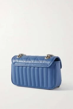 GUCCI GG Marmont 2.0 Kleine Schultertasche Aus Gestepptem Leder ,Blau -Gucci Verkäufe w920 q60 505