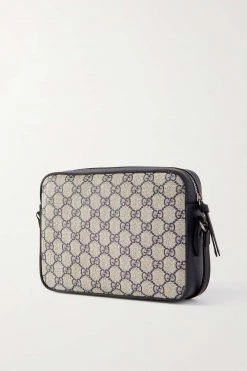 GUCCI Horsebit 1955 Kleine Schultertasche Aus Canvas Mit Lederbesätzen ,Mitternachtsblau -Gucci Verkäufe w920 q60 540