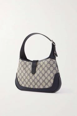 GUCCI Jackie 1961 Kleine Schultertasche Aus Bedrucktem Beschichtetem Canvas Mit Lederbesätzen ,Blau -Gucci Verkäufe w920 q60 545