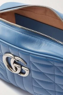GUCCI GG Marmont Schultertasche Aus Matelassé-Leder ,Blau -Gucci Verkäufe w920 q60 561