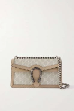 GUCCI Dionysus Kleine Schultertasche Aus Beschichtetem Canvas Mit Lederbesätzen ,Beige