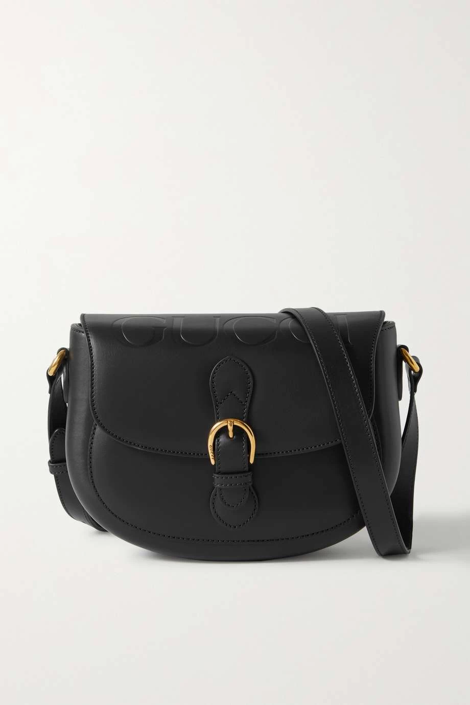 GUCCI Schultertasche Aus Leder Mit Prägung ,Schwarz 1 GUCCI Schultertasche Aus Leder Mit Prägung ,Schwarz