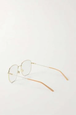 GUCCI EYEWEAR Goldfarbene Brille Mit Sechseckigem Rahmen ,Schwarz -Gucci Verkäufe w920 q60 608