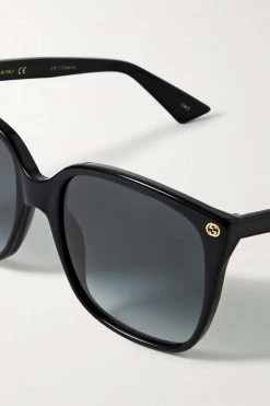 GUCCI EYEWEAR Sonnenbrille Mit D-Rahmen Aus Azetat ,Schwarz -Gucci Verkäufe w920 q60 618