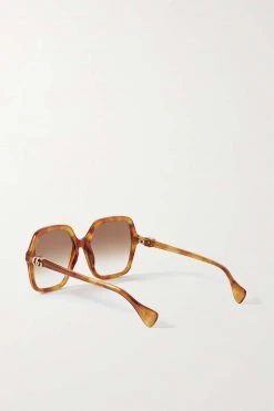 GUCCI EYEWEAR Oversized-Sonnenbrille Mit Eckigem Rahmen Aus Azetat In Hornoptik ,Braun -Gucci Verkäufe w920 q60 627