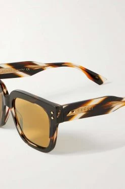 GUCCI EYEWEAR Nouvelle Vague Sonnenbrille Mit Eckigem Rahmen Aus Azetat In Hornoptik -Gucci Verkäufe w920 q60 633