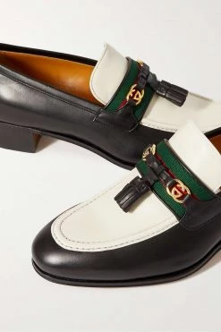 GUCCI Paride Loafers Aus Zweifarbigem Leder Mit Troddel ,Schwarz -Gucci Verkäufe w920 q60 642