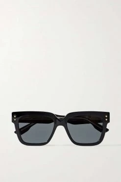 GUCCI EYEWEAR Nouvelle Vague Sonnenbrille Mit Eckigem Rahmen Aus Azetat ,Schwarz